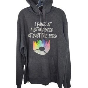 I Panic At A Lot Of Places Not Just The Disco Sweatshirt Hoodie Gray Large Band